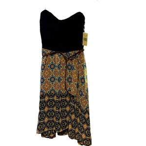 City Triangles Strapless Dress Sz 9